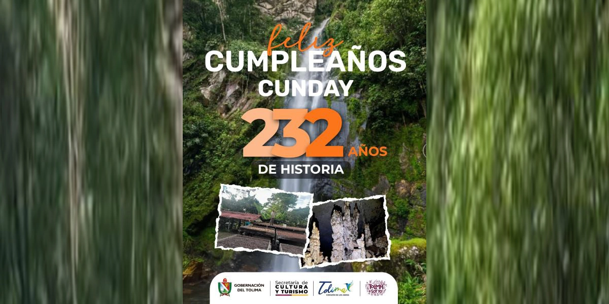 Representación gráfica alusiva a los cumpleaños del municipio de Cunday